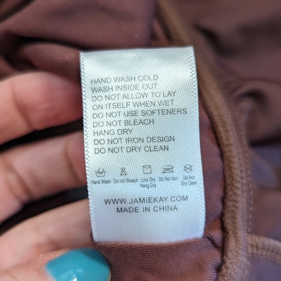 Jamie Kay Size 1 Year Charlotte Brown Floral Ruffle Two Piece Bikini Swimsuit - Picture 4 of 5